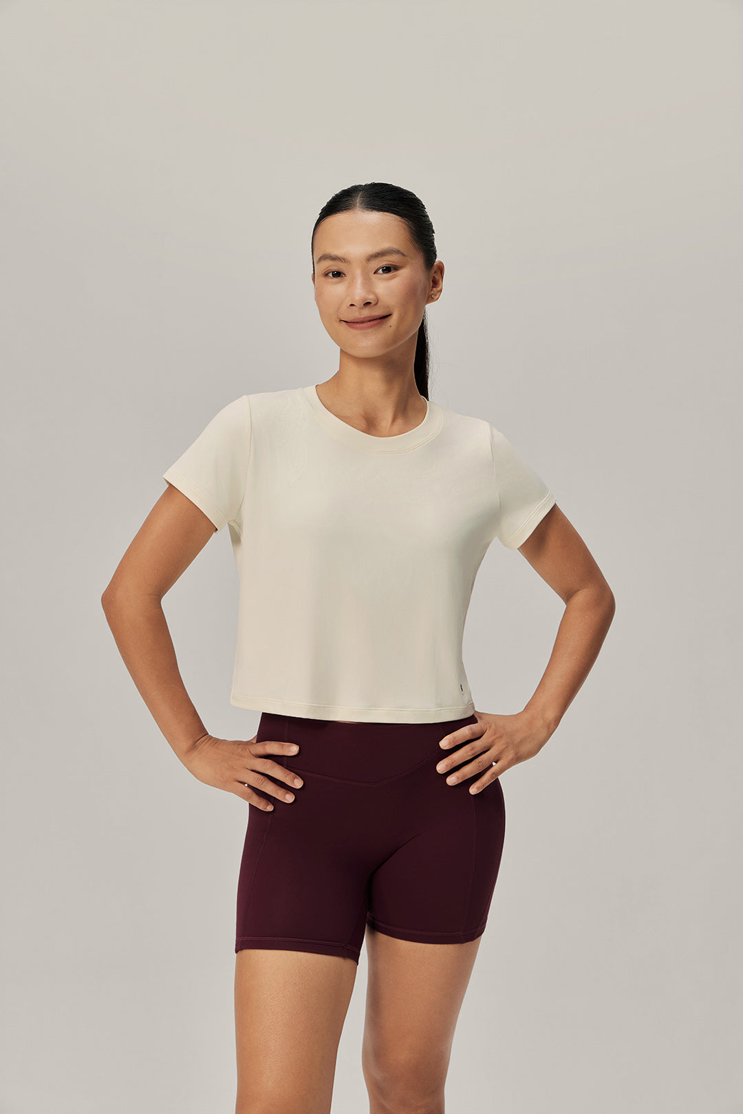 Breeze Ease Open Back Tee - Cloudy White product image 1