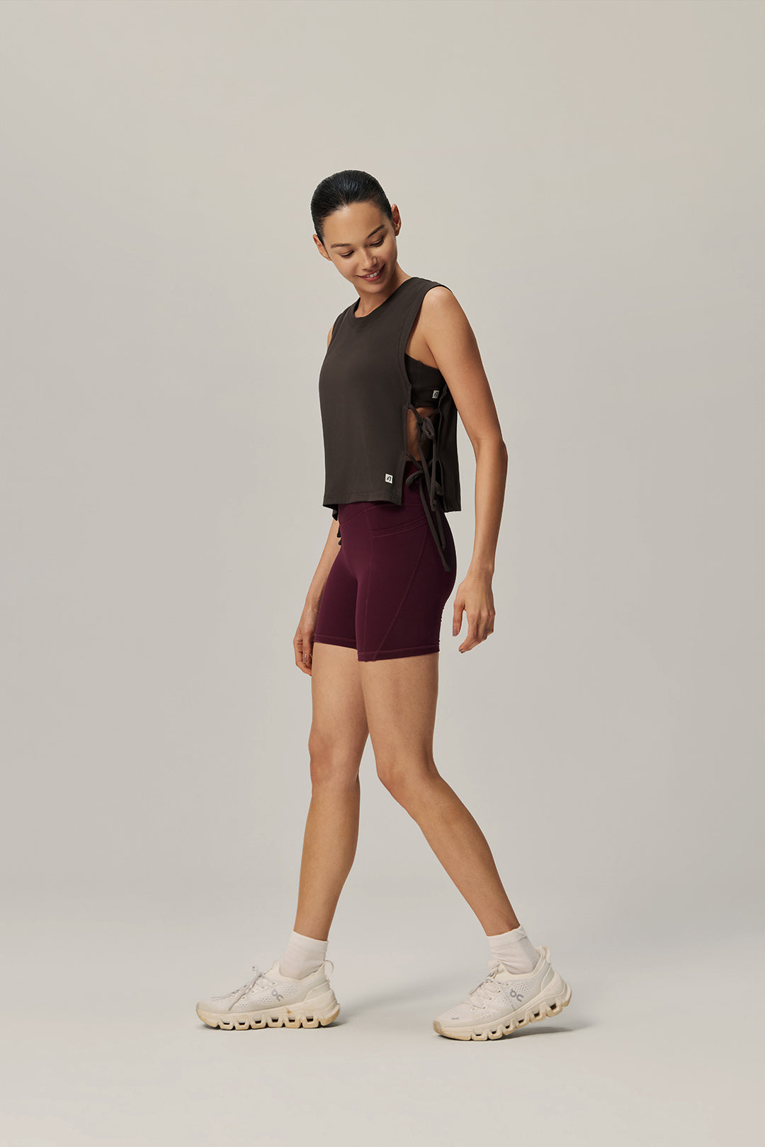 Breeze Ease Side Tie Tank - Morning Espresso product image 3