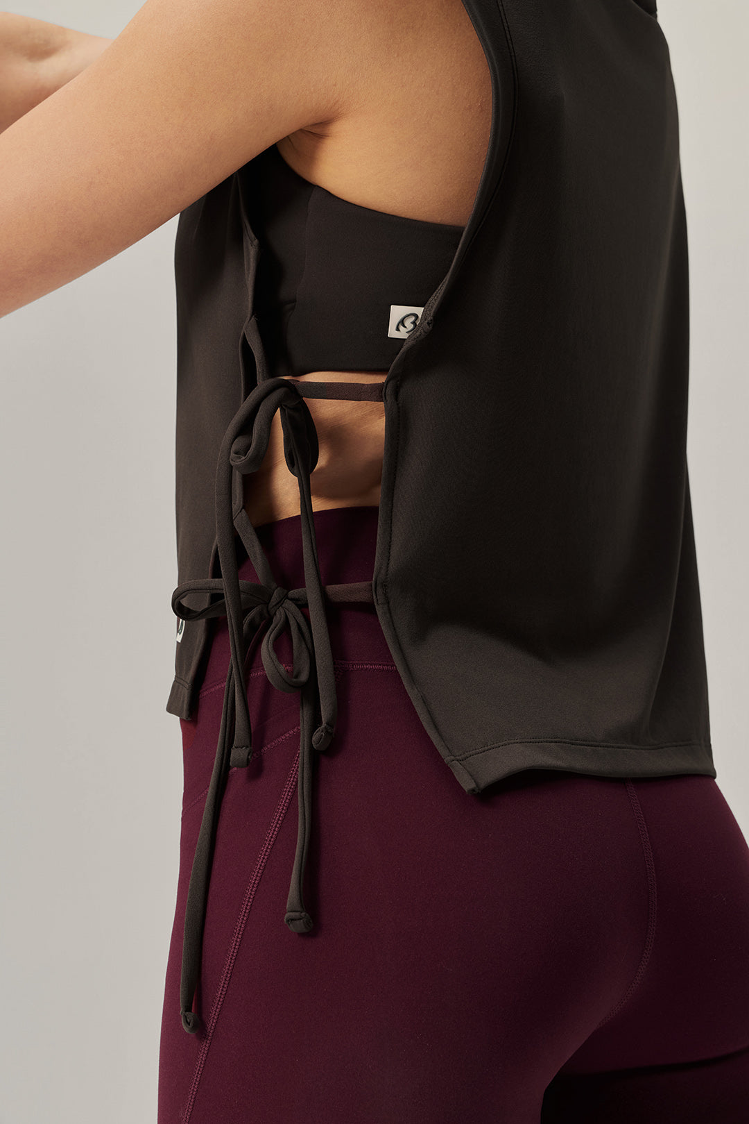 Breeze Ease Side Tie Tank - Morning Espresso product image 6