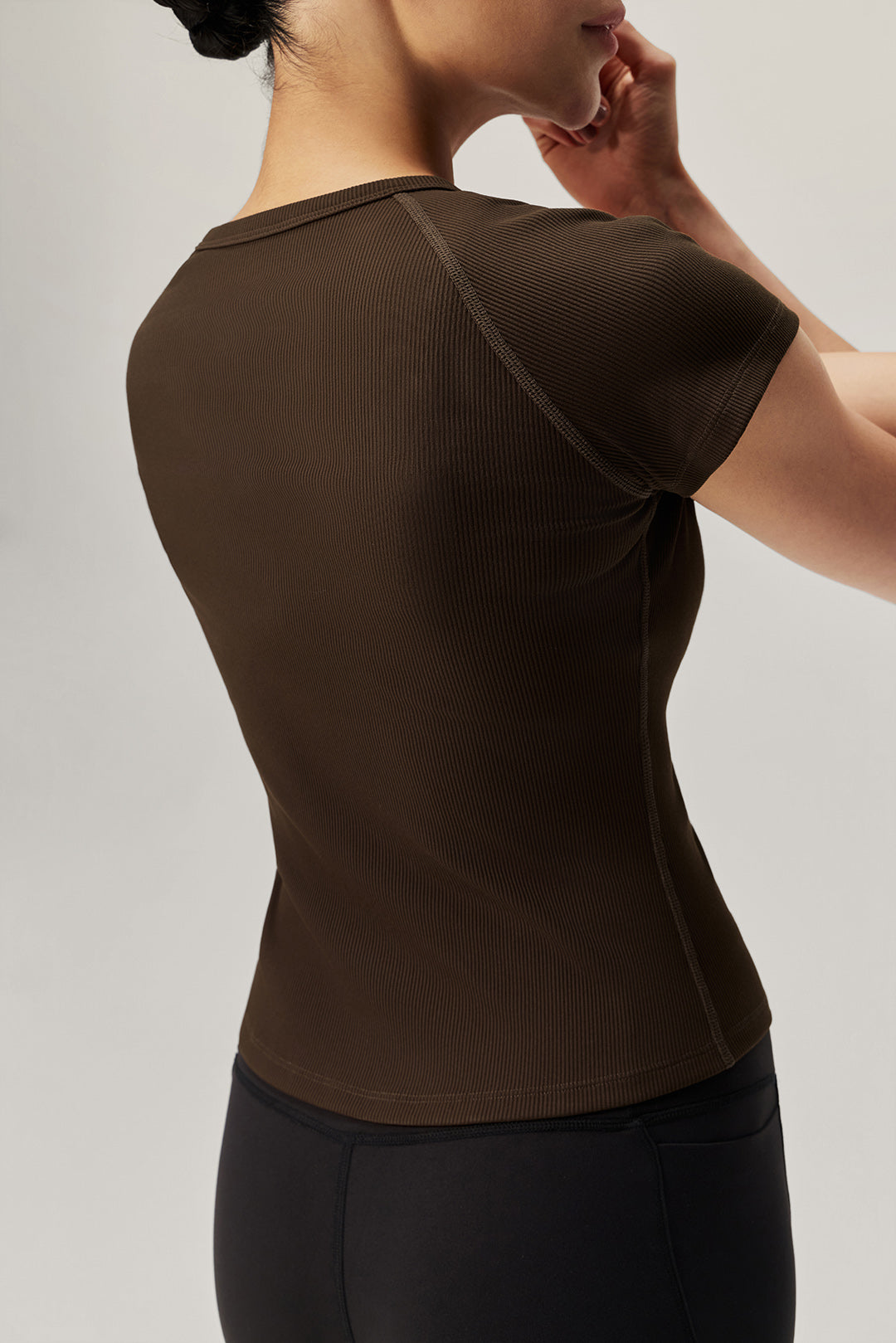 Everyday Essential Ribbed Tee - Italian Roast product image 7