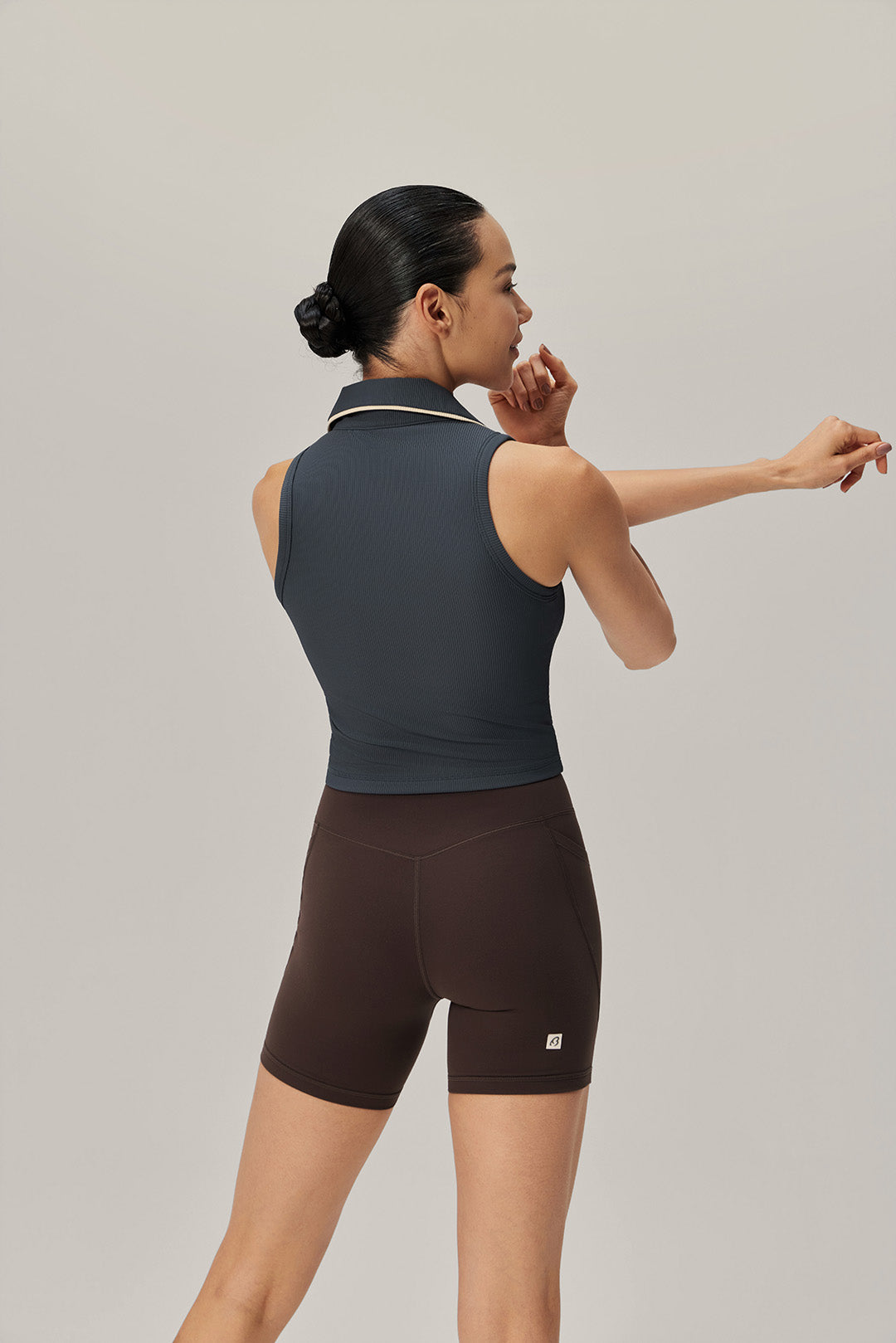 Sculpted Ease Padded Polo Tank - Atlantic Mist product image 5