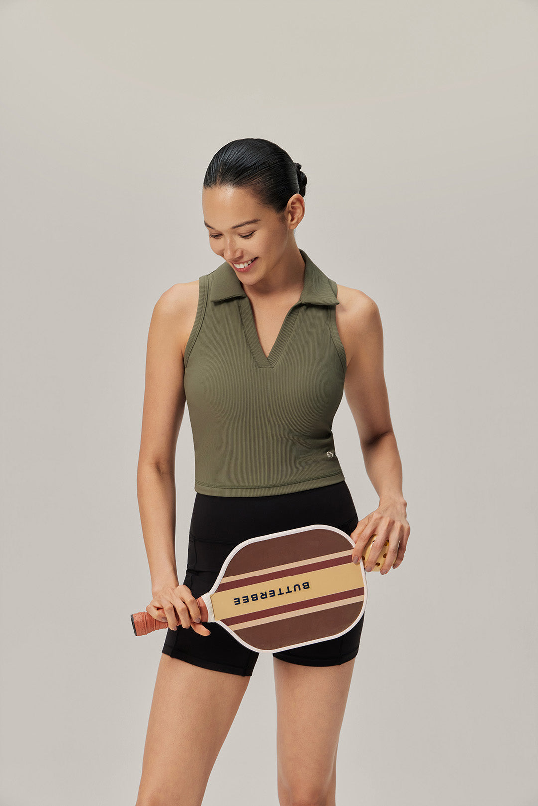 Sculpted Ease Padded Polo Tank