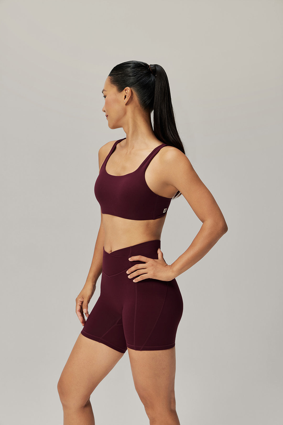 Secret Pocket V-Front Shorts - Rosewood Merlot product image 5