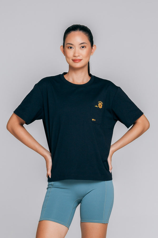 AirCotton Effortless Happy Oversized Tee - Midnight Black product image 1