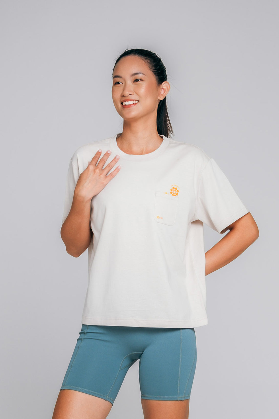 AirCotton Effortless Happy Oversized Tee - Vanilla Cloud product image 1