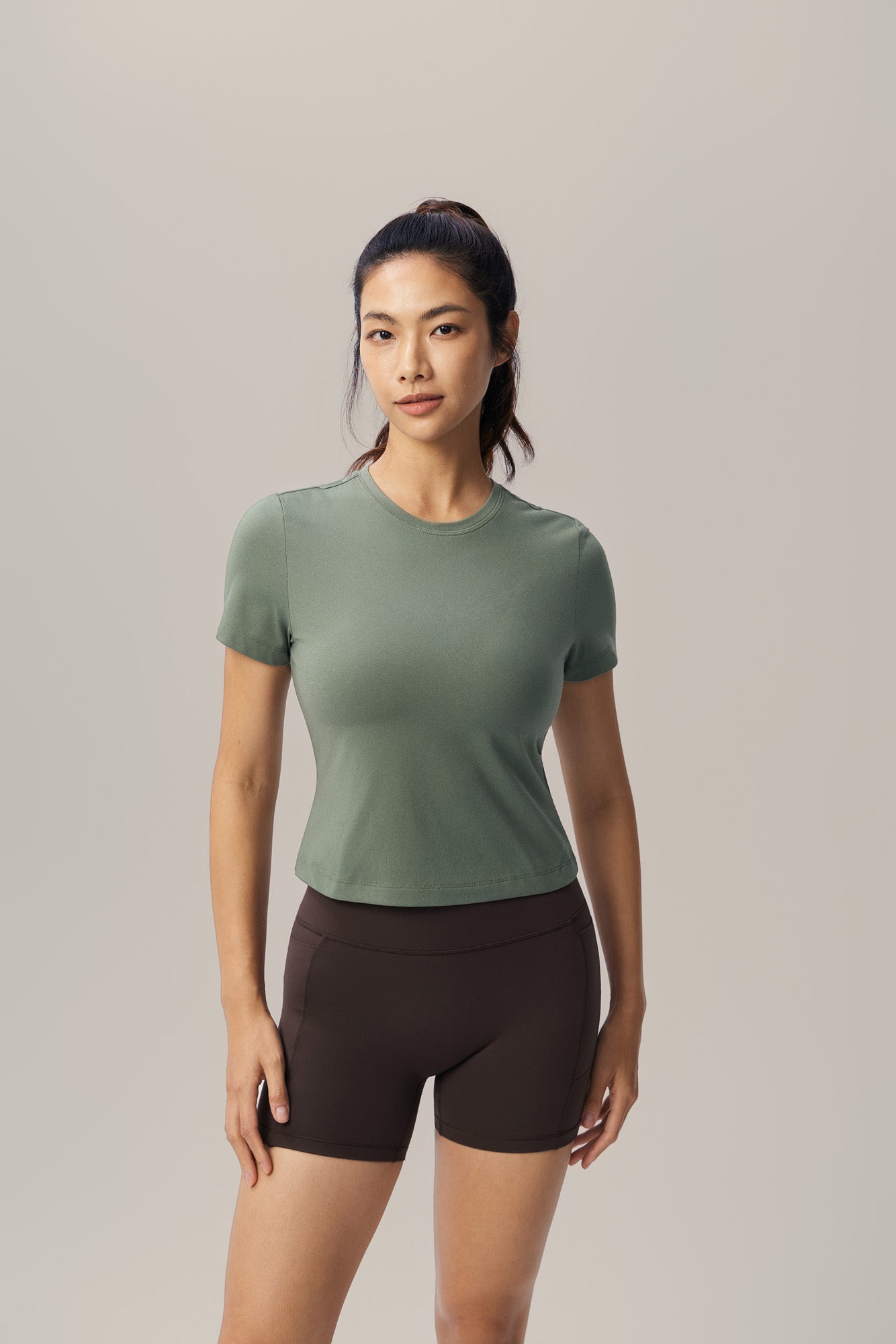 All Day Stretch Cropped Tee