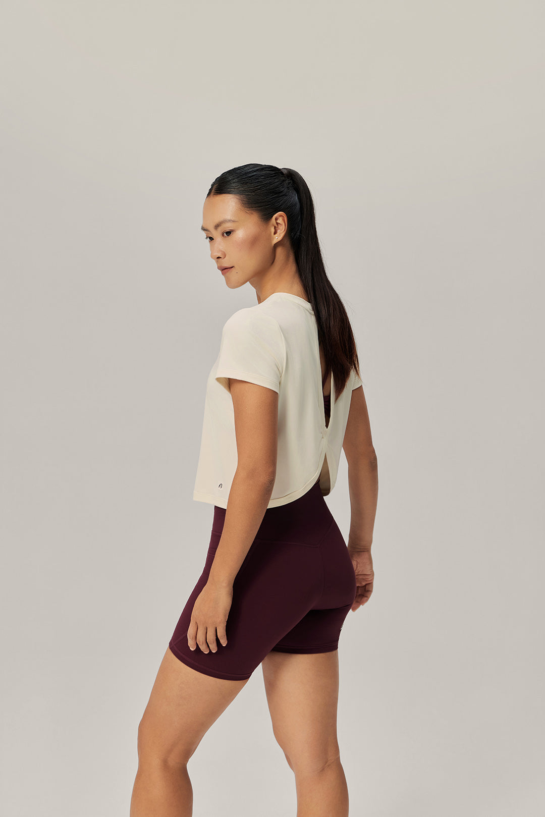 Breeze Ease Open Back Tee - Cloudy White product image 3