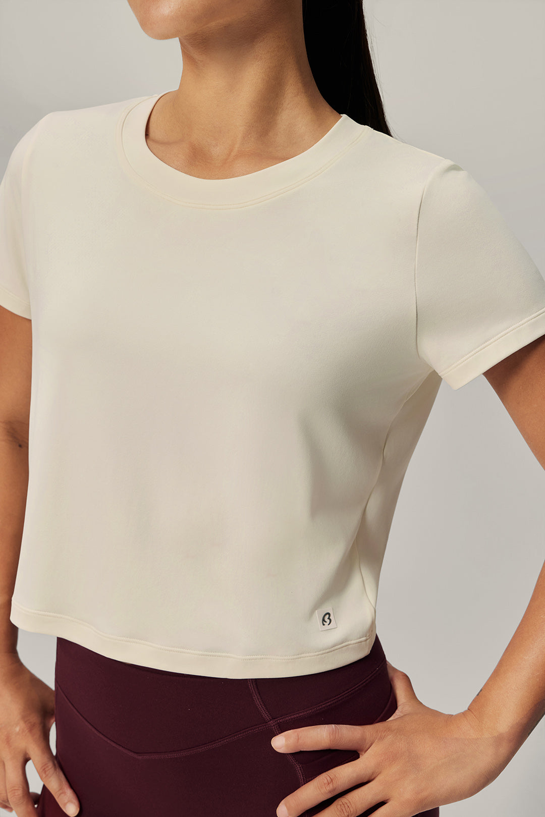 Breeze Ease Open Back Tee - Cloudy White product image 4