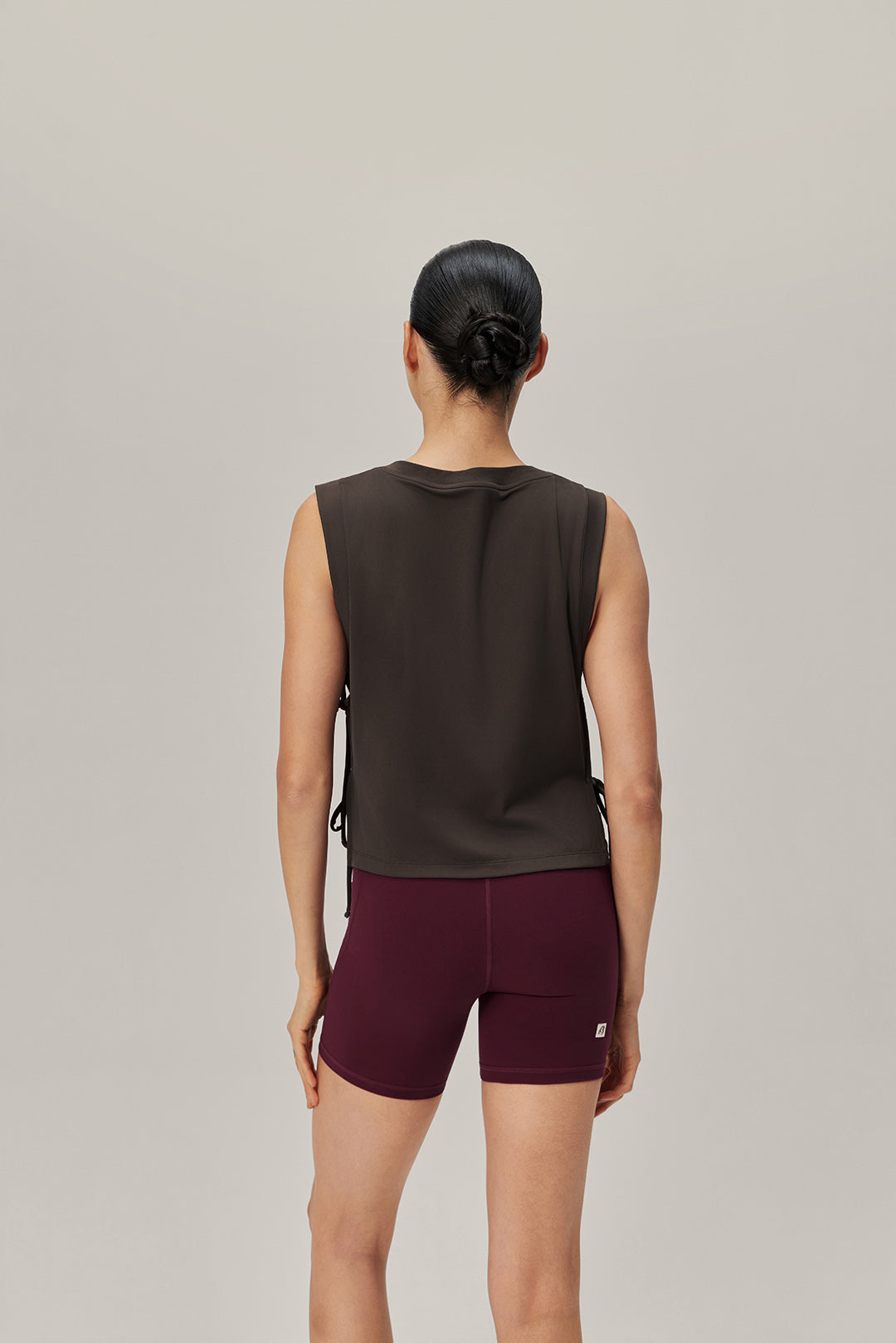 Breeze Ease Side Tie Tank - Morning Espresso product image 5