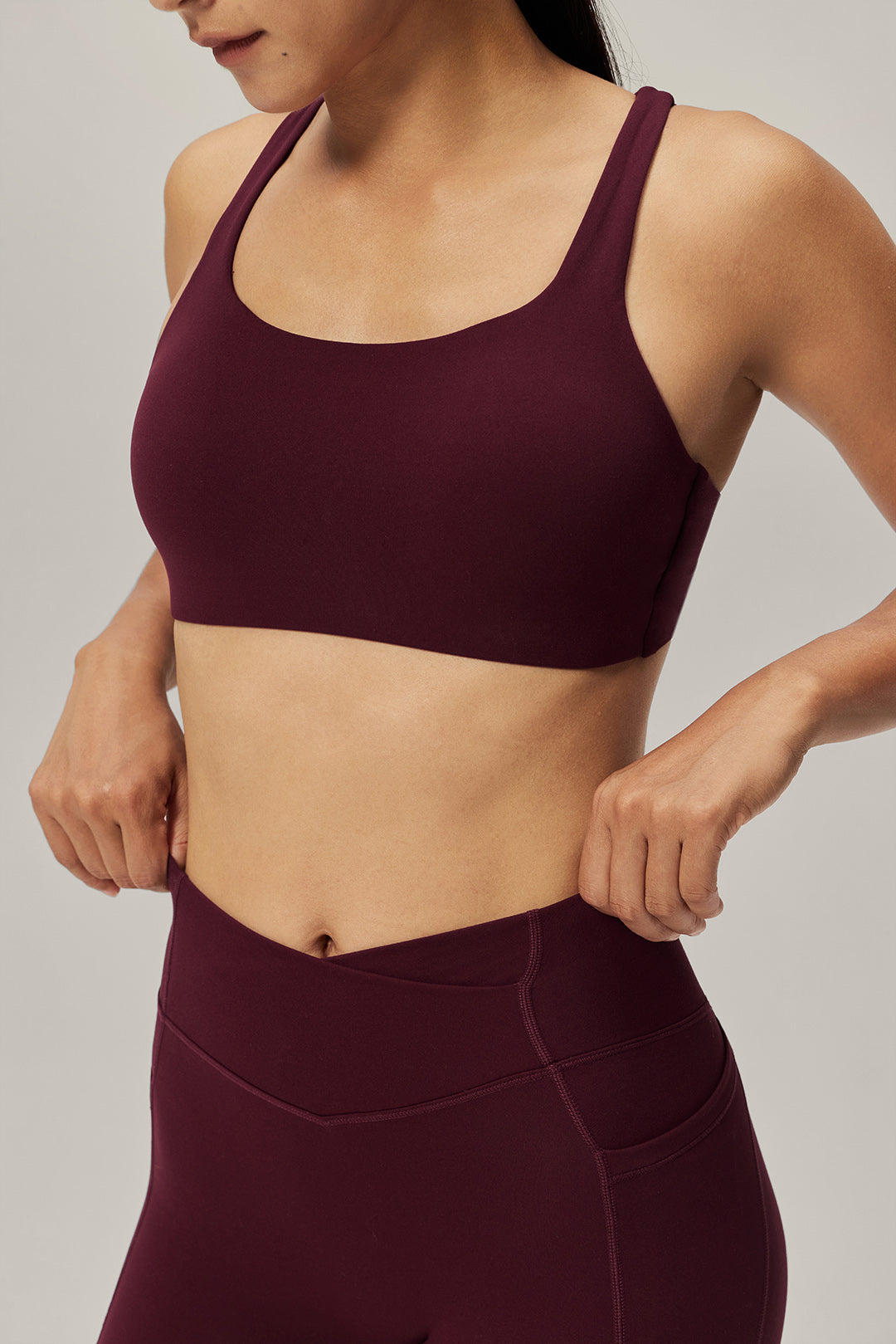 Double Take Sports Bra - Rosewood Merlot product image 6