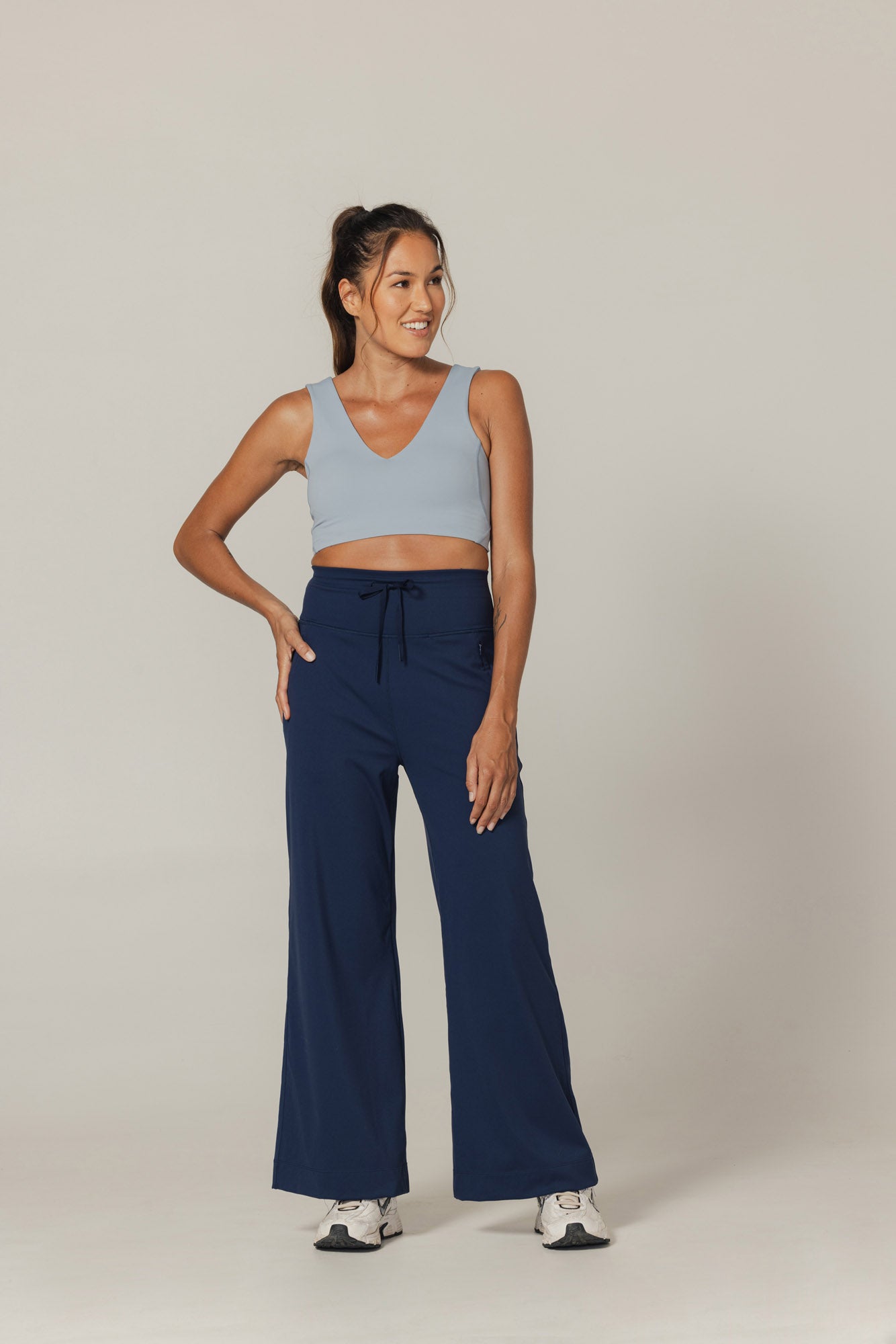 Drape Ease Wide Leg Pants - Deep Current product image 1