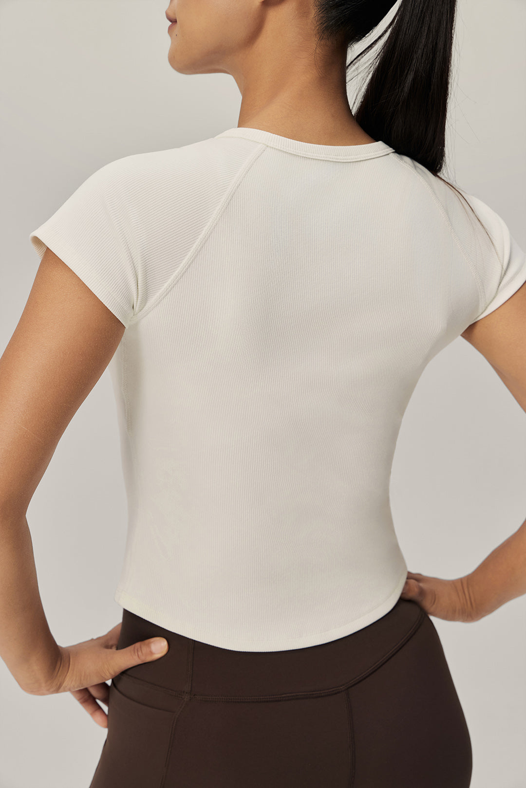 Everyday Essential Ribbed Tee - Coconut Fresh product image 5