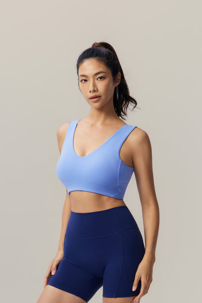 Rise & Shine V-Neck Sports Bra - Foggy Glacier product image 1