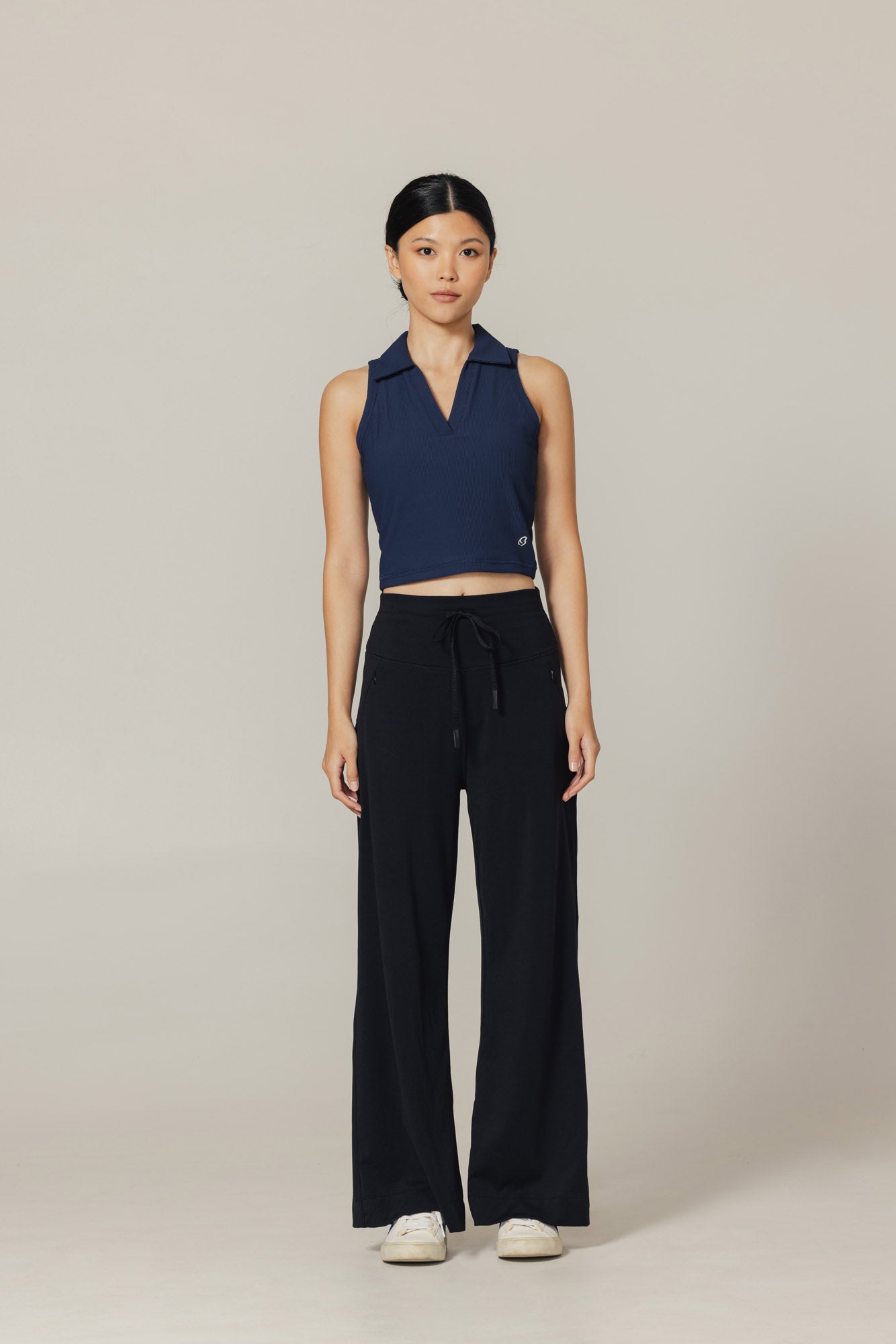 Sculpted Ease Padded Polo Tank - Deep Current product image 1
