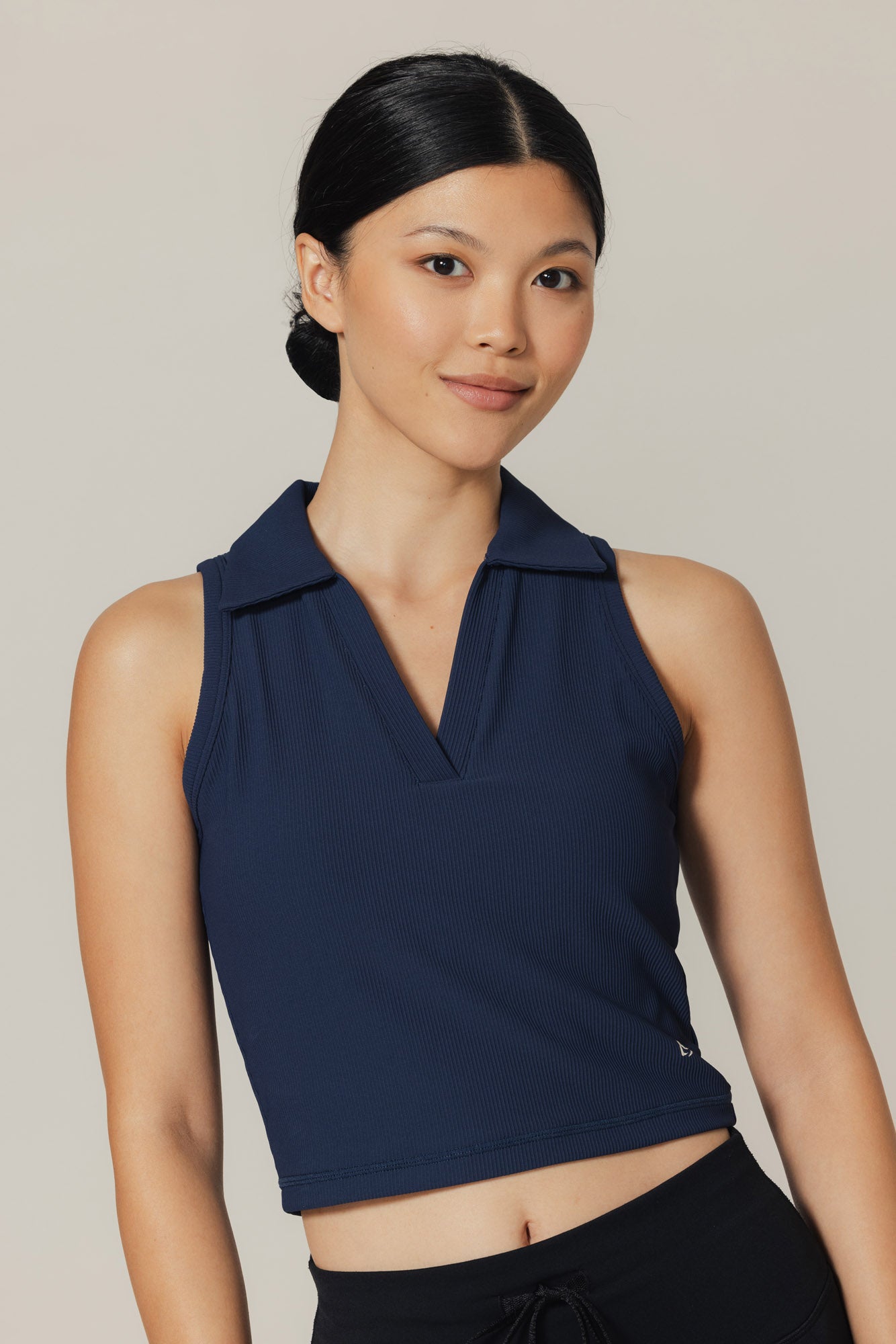 Sculpted Ease Padded Polo Tank - Deep Current product image 5