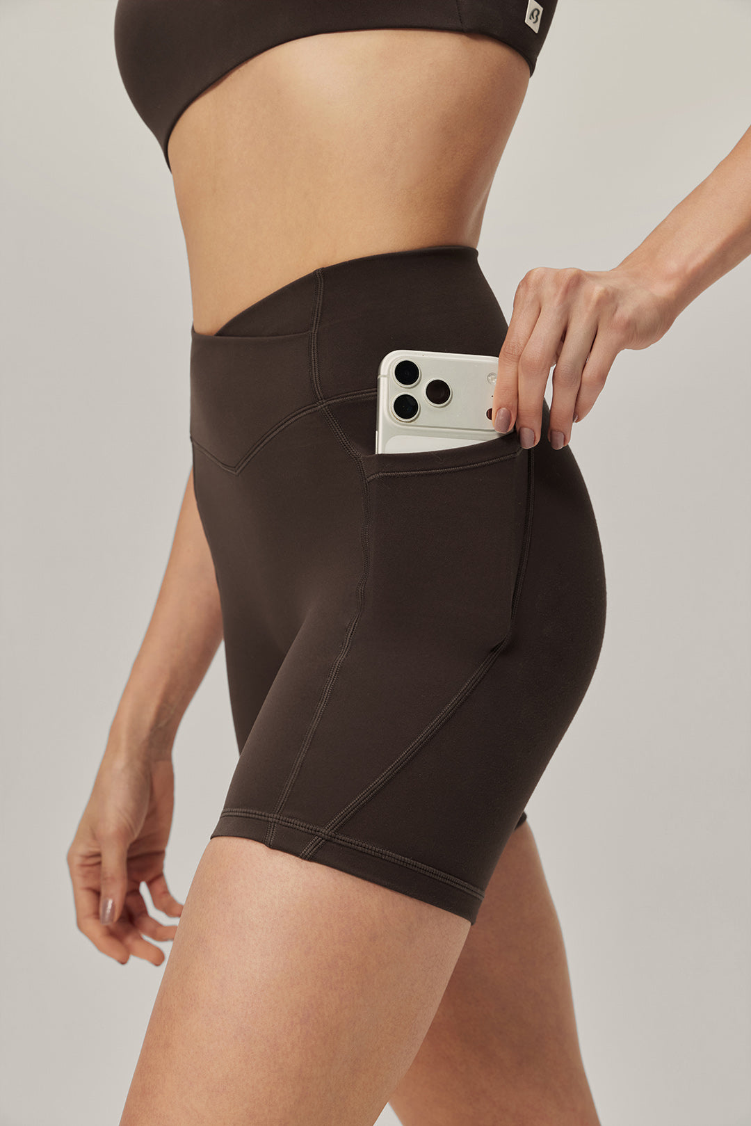 Secret Pocket V-Front Shorts - Morning Espresso product image 5