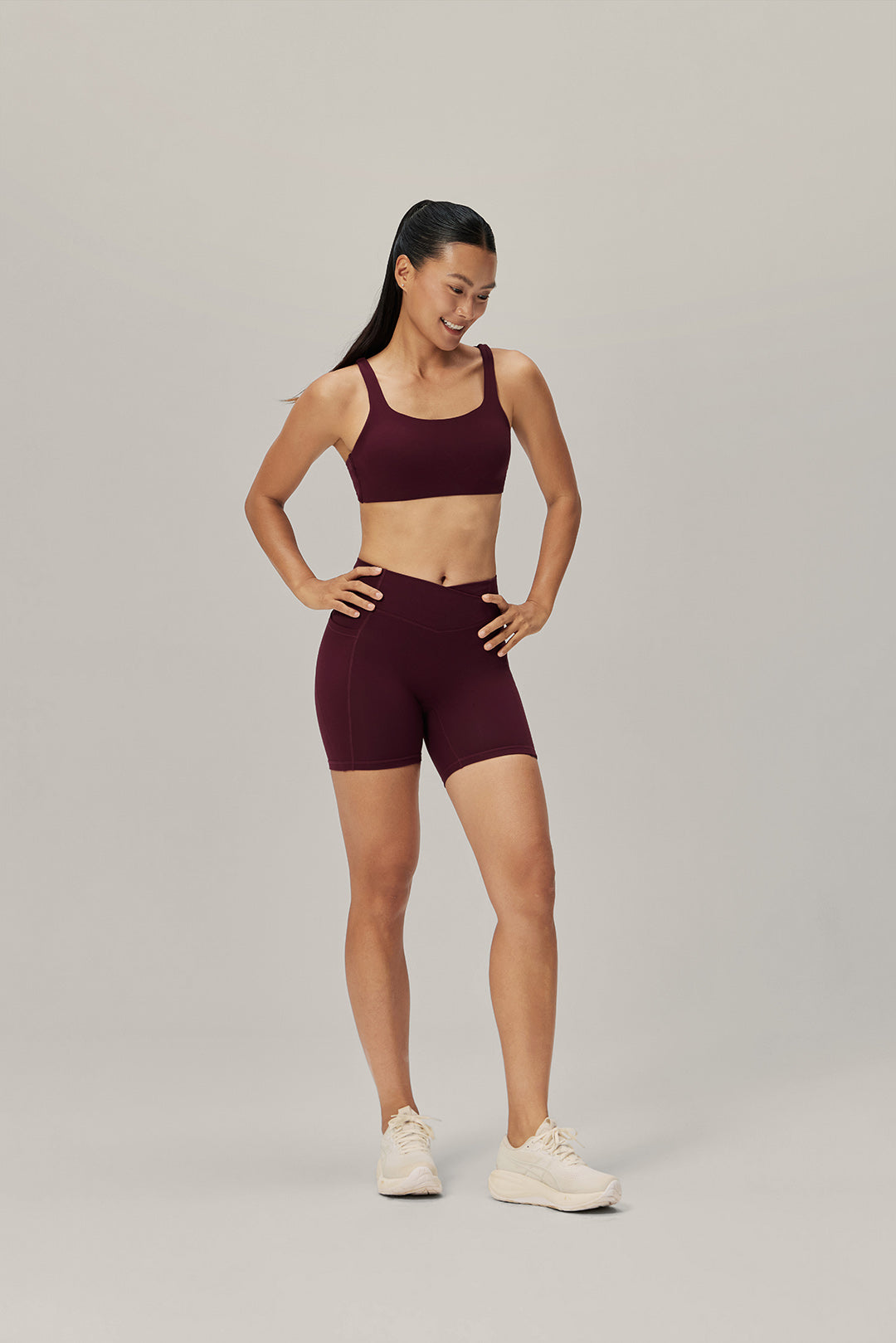 Secret Pocket V-Front Shorts - Rosewood Merlot product image 3